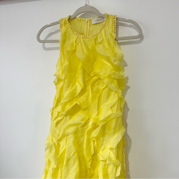 NWT Zimmermann Wonderland Yellow Ruffle Hi Low Dress - Picture 4 of 9